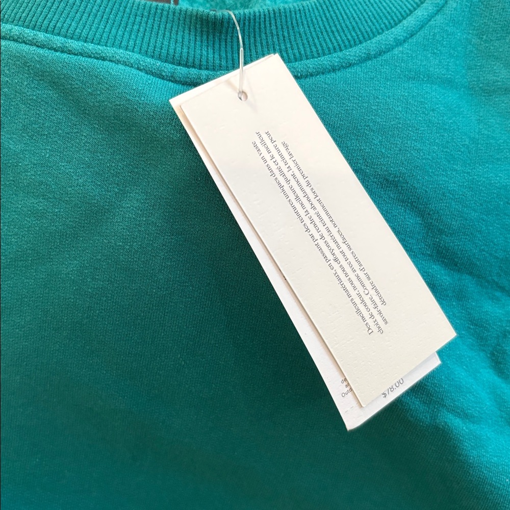 UGG-Tenley Cropped Puff Sleeve Sweatshirt-Flood Green - Picture 3 of 3
